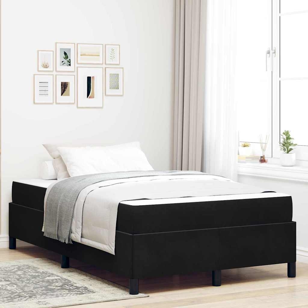 Bettgestell Schwarz und Weiß und Schwarz 120 x 200 cm Samt