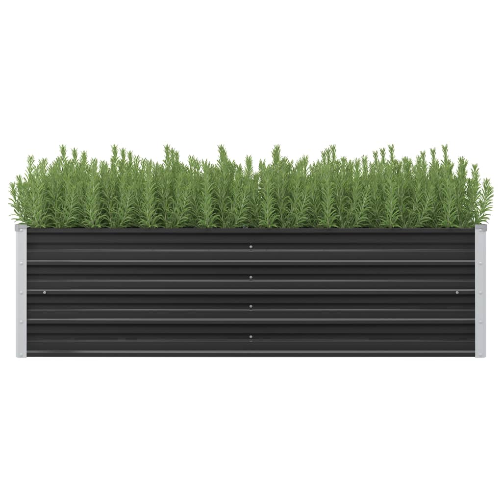 Garten-Hochbeet Anthrazit 160 x 40 x 45 cm Verzinkter Stahl Garten-Hochbeet Anthrazit 160 x 40 x 45 cm Verzinkter Stahl