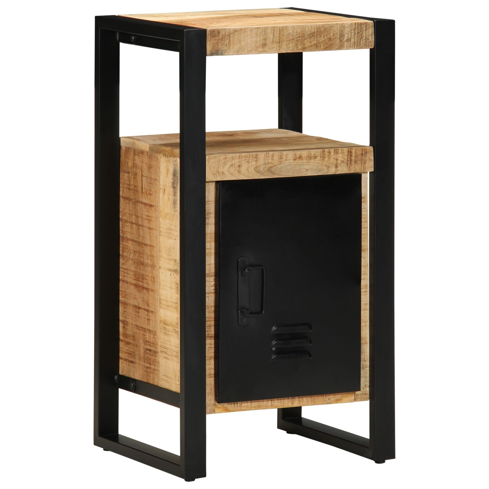 Badezimmer Schrank 40x35x75 cm Massivholz Raues Mangoholz