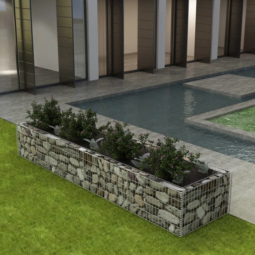Gabionen-Hochbeet Stahl 360×90×50 cm Gabionen-Hochbeet Stahl 360×90×50 cm
