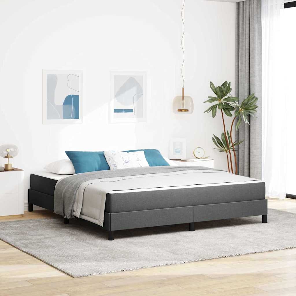 Boxspringbett Sonstiges Dunkelgrau 180 x 200 cm Stoff
