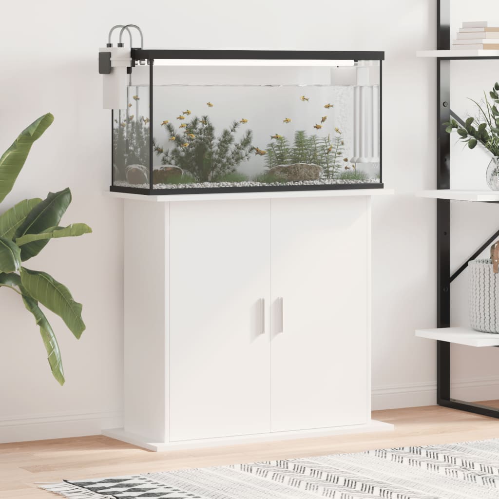Aquariumständer Weiß 81x36x73 cm Holzwerkstoff