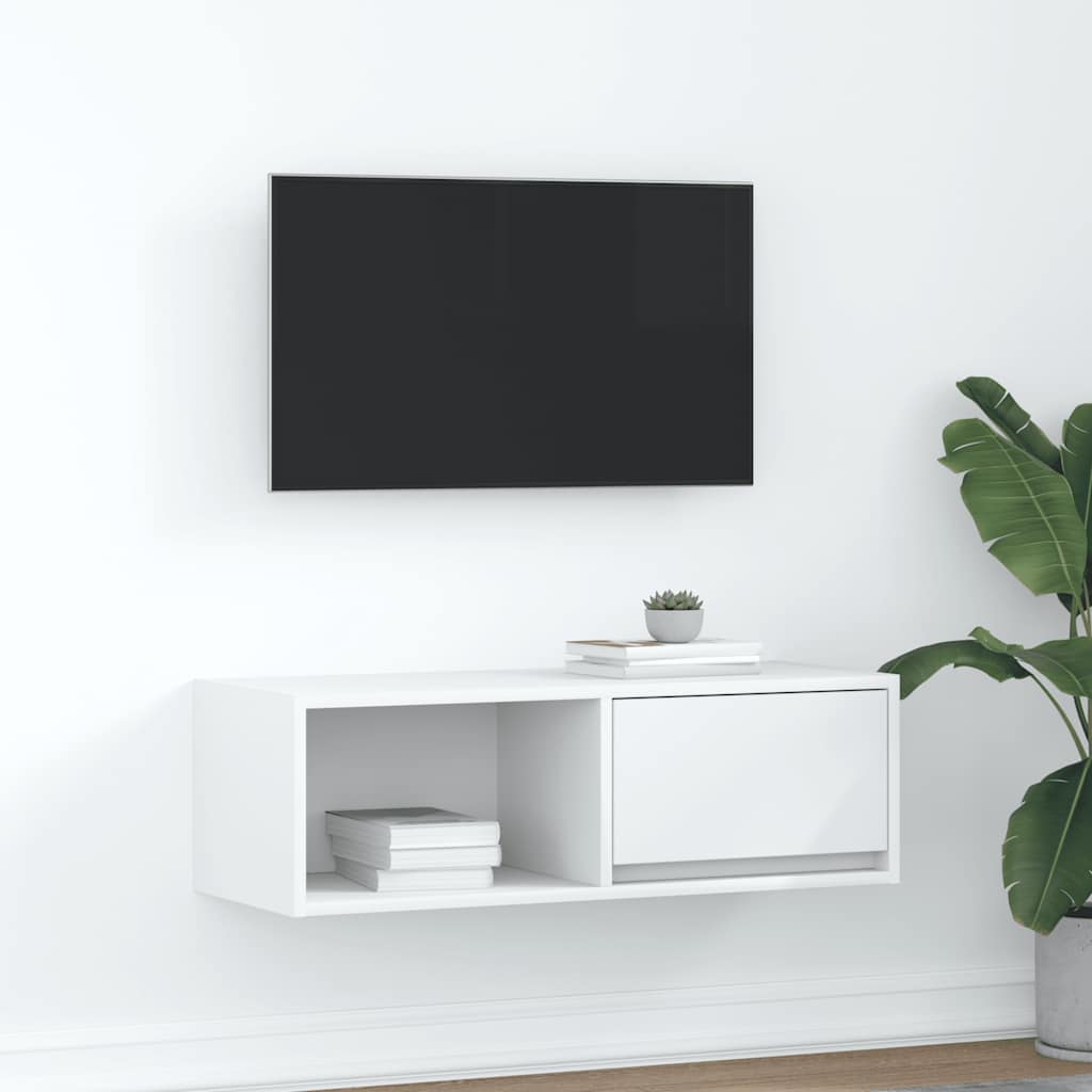 TV-Schrank Weiß 80x31x25,5 cm Holzwerkstoff