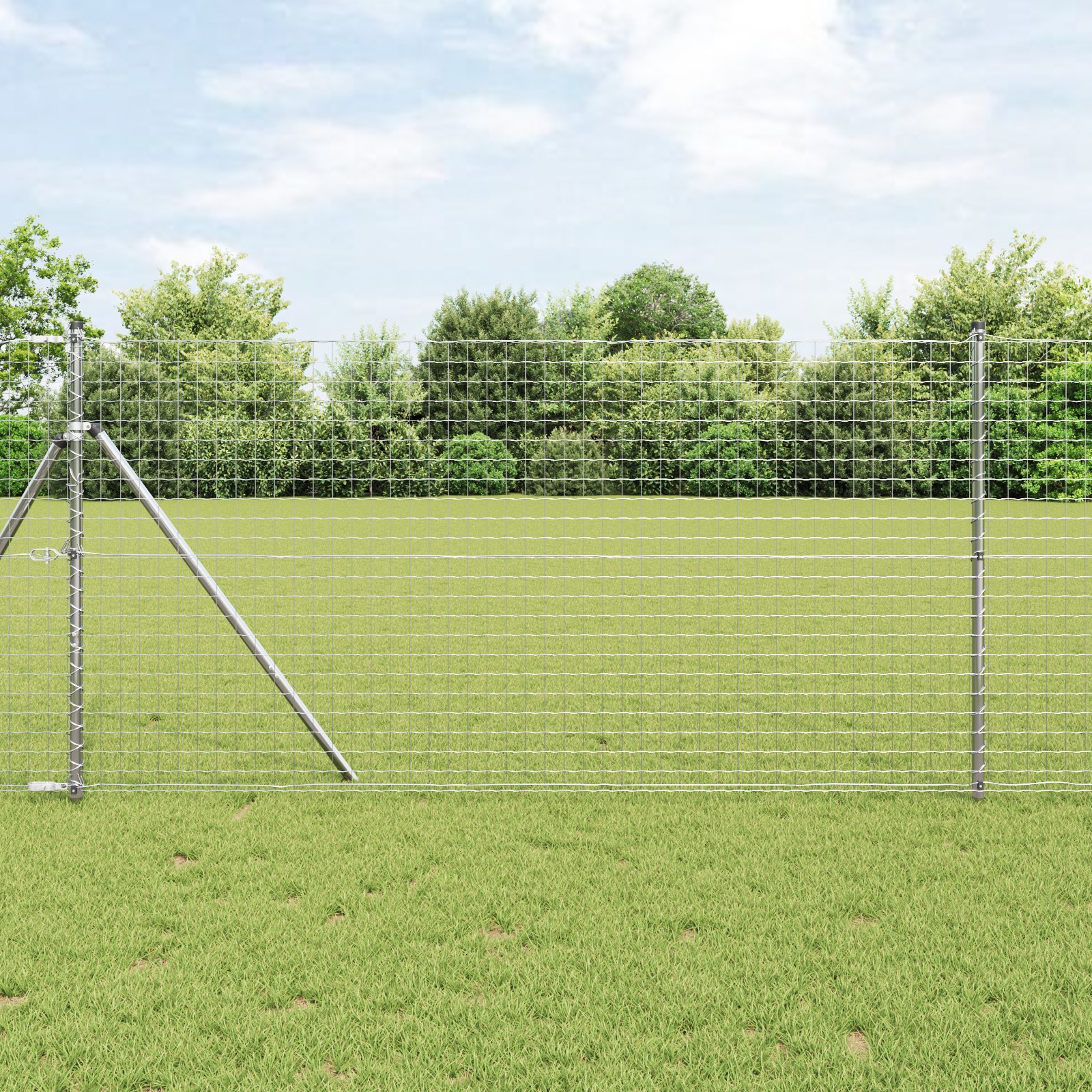 Zaunpfosten 2 pcs Silber 180 cm Galvanisierter Stahl