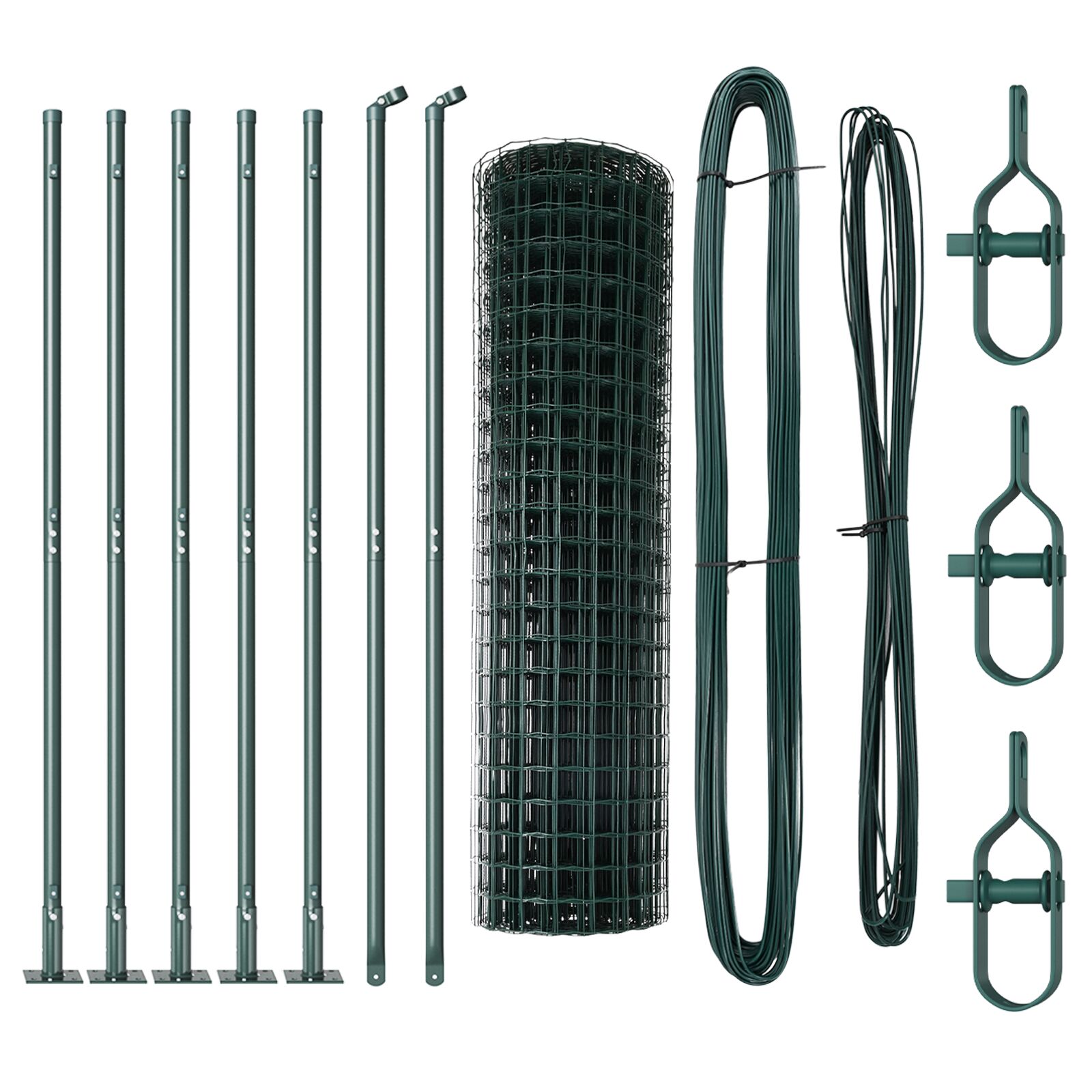 Euro Zaun Set aus 2 Grün Metall 10 x 1,2 m Langlebig