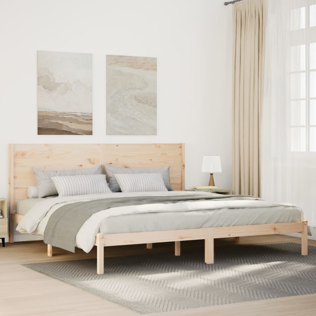 vidaXL Massivholzbett Extra Lang ohne Matratze 200x220 cm