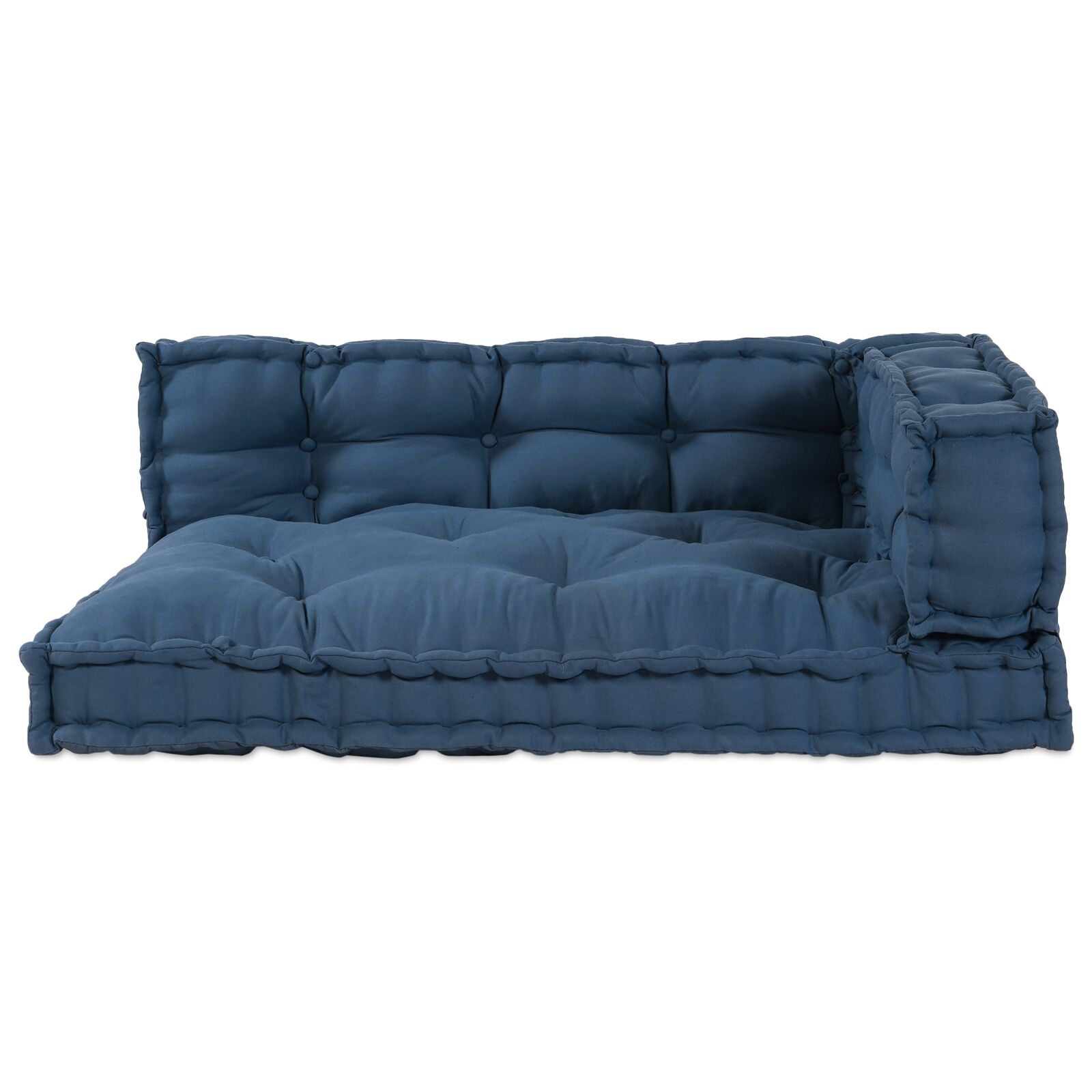 Pallet Sofa Kissen mit Arm- und Rückenstütze - Blaues Stoff