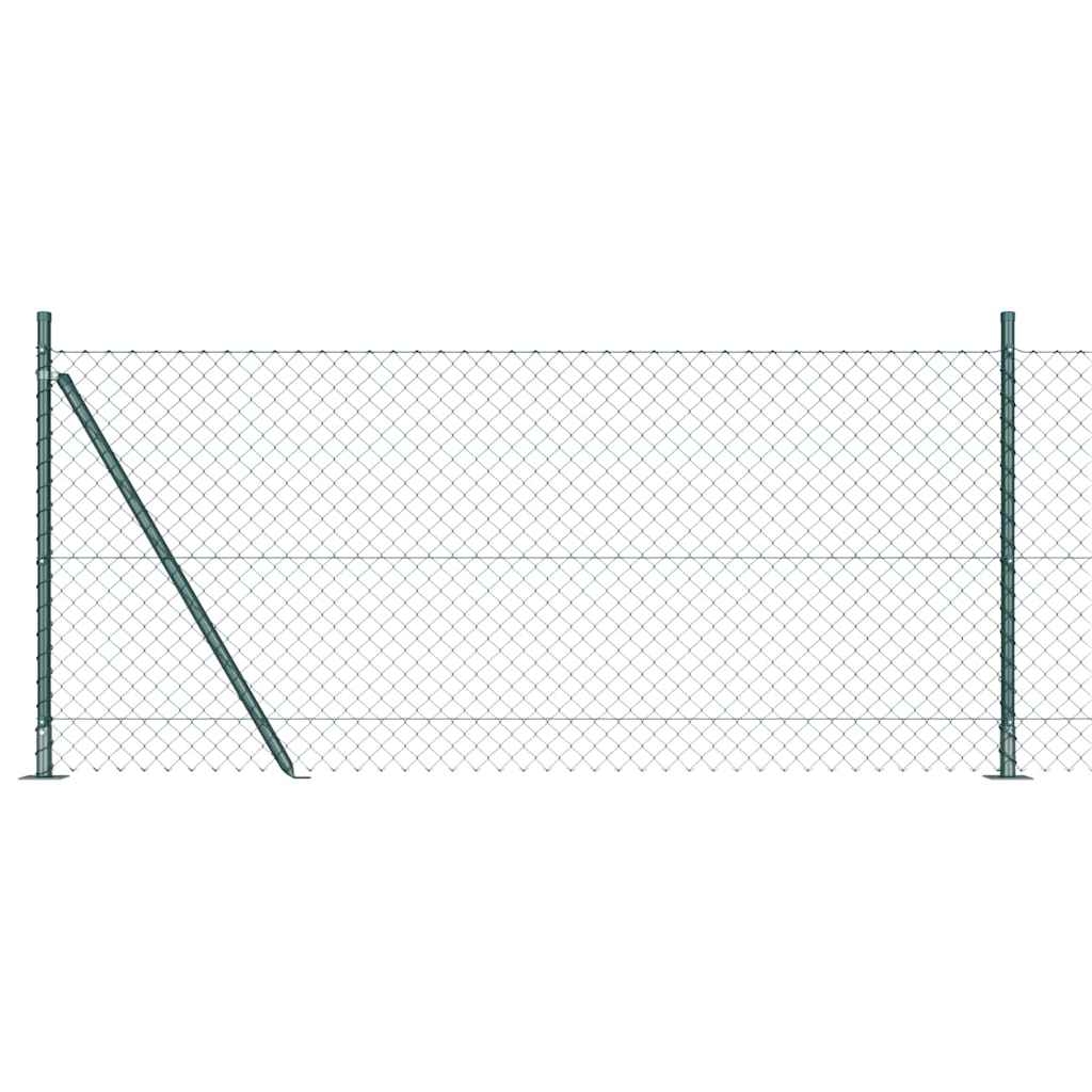 Zaunpfostenset Silber 10 x 0.8 m Verzinkter Stahl