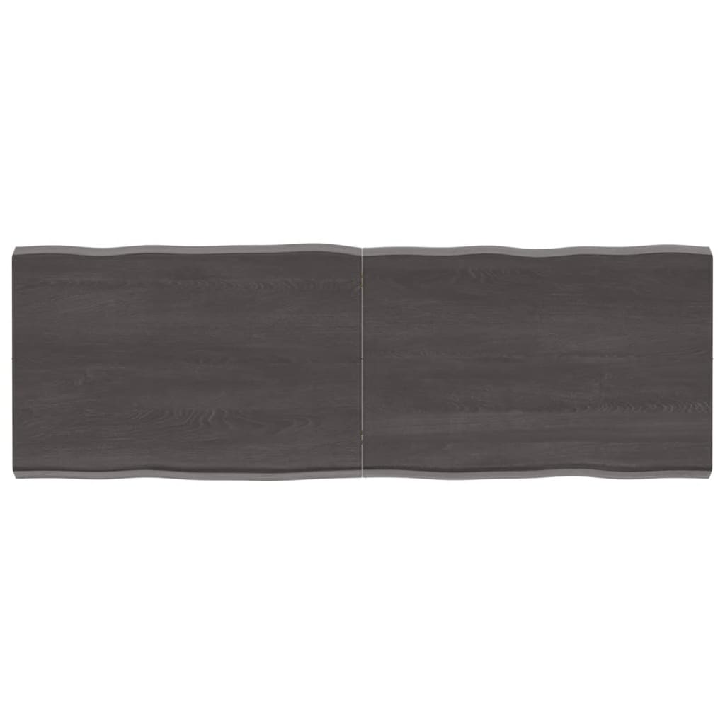 Tischplatte 120x40x(2-4) cm Massivholz Behandelt Baumkante