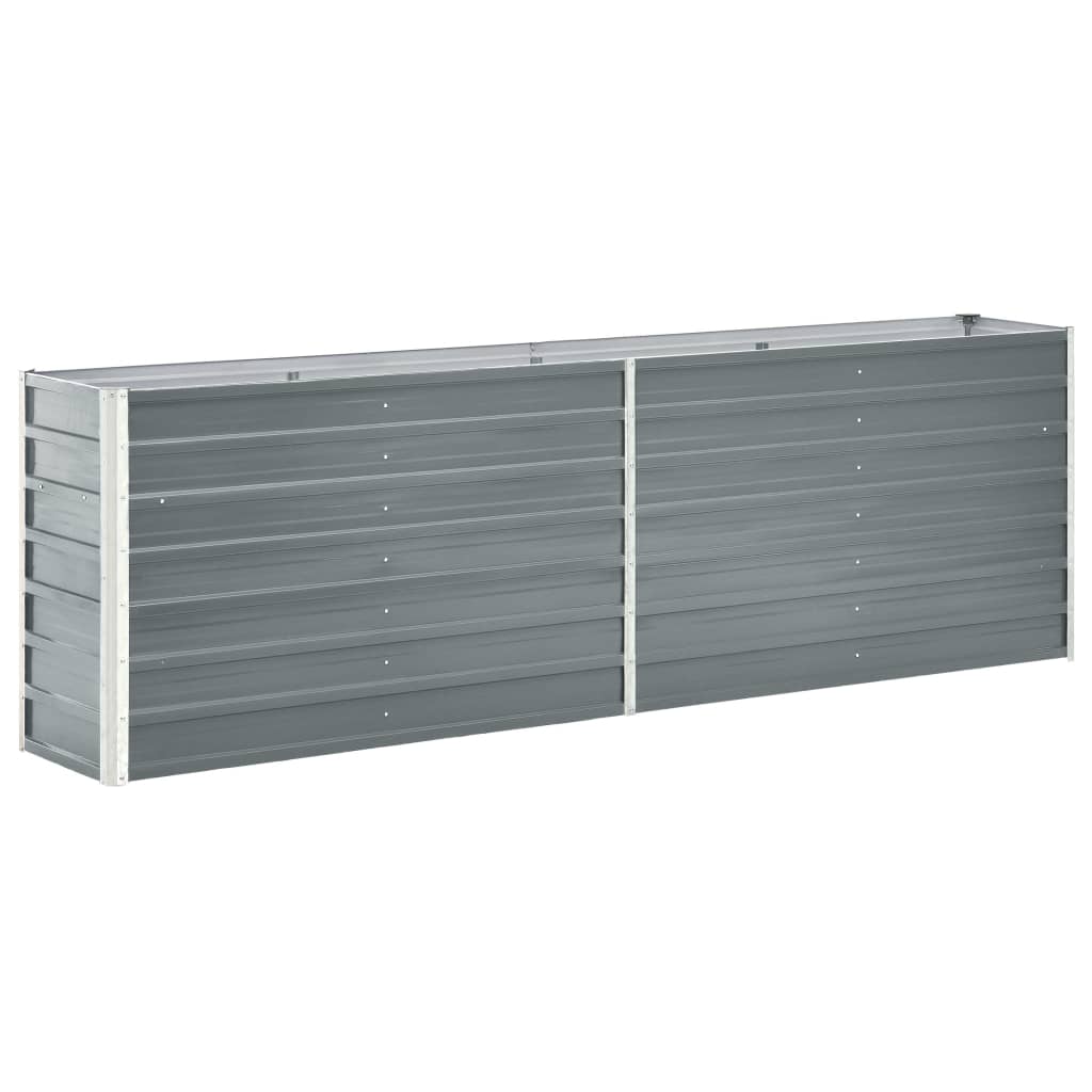 Hochbeet Verzinkter Stahl 240x40x77 cm Grau