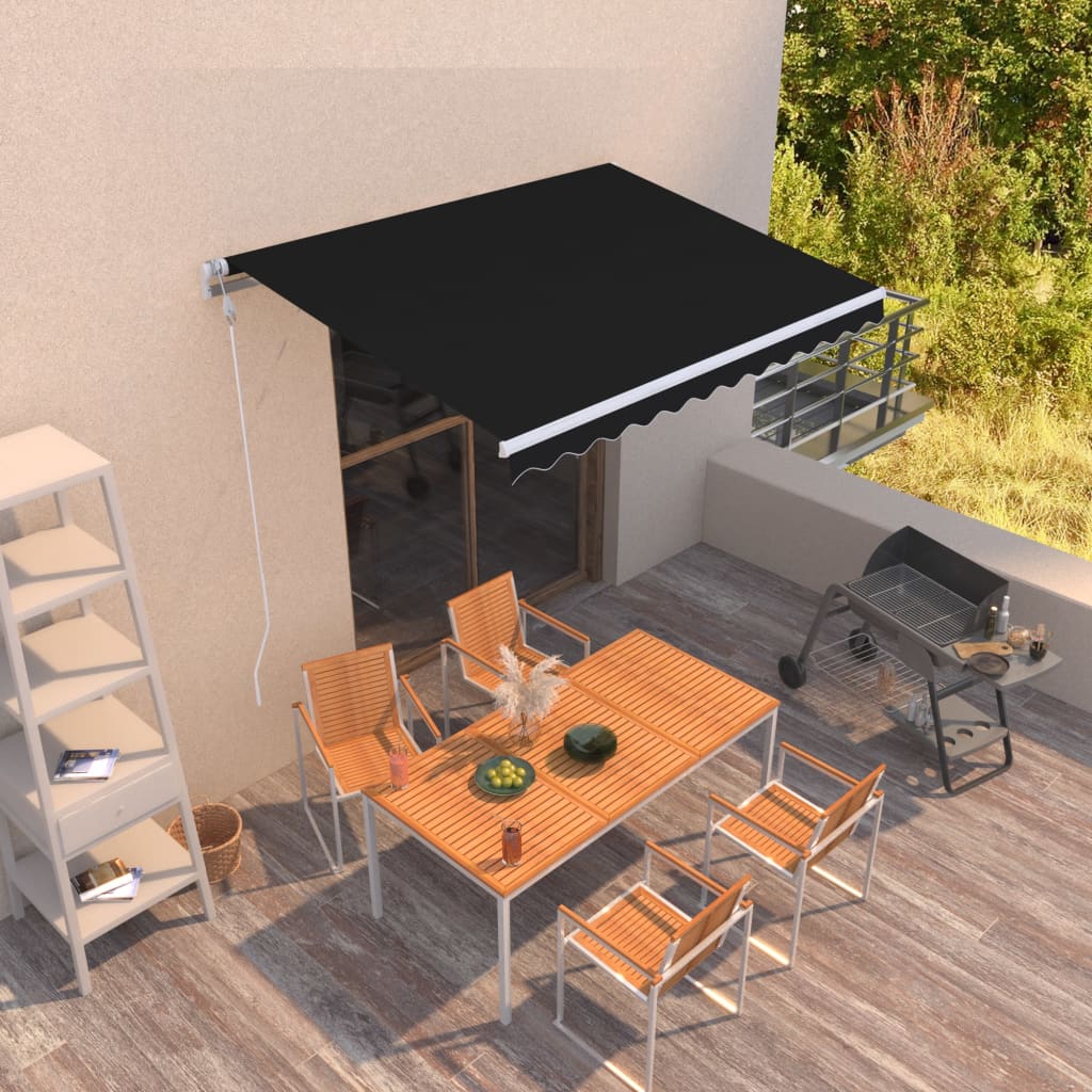 Markise Automatisch Einziehbar 300x250 cm Anthrazit