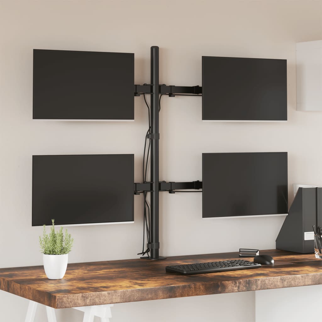 Monitorhalterung Schwarz Stahl VESA 75/100 mm Monitorhalterung Schwarz Stahl VESA 75/100 mm