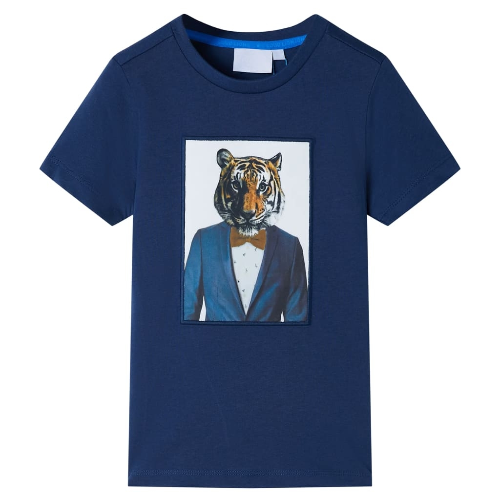 Kinder-Kurzarmshirt Dunkelblau 116