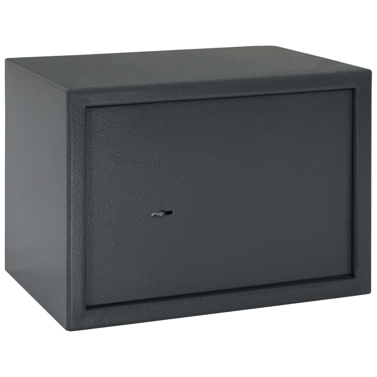 Safe Box mit Schlüsselschloss Dunkelgrau 25x35x25 cm Stahl