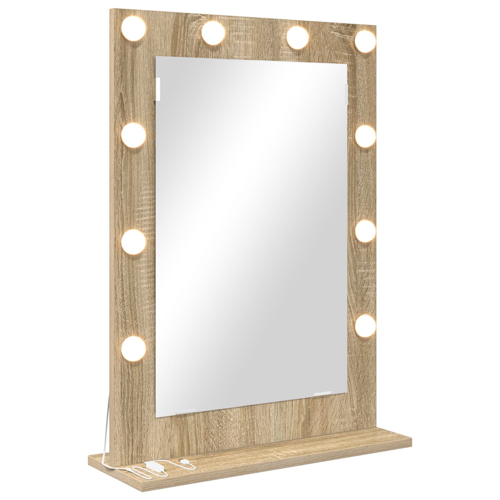 Kosmetikspiegel Sonoma Eiche MDF, Glas 70 x 50 x 18 cm Spiegel