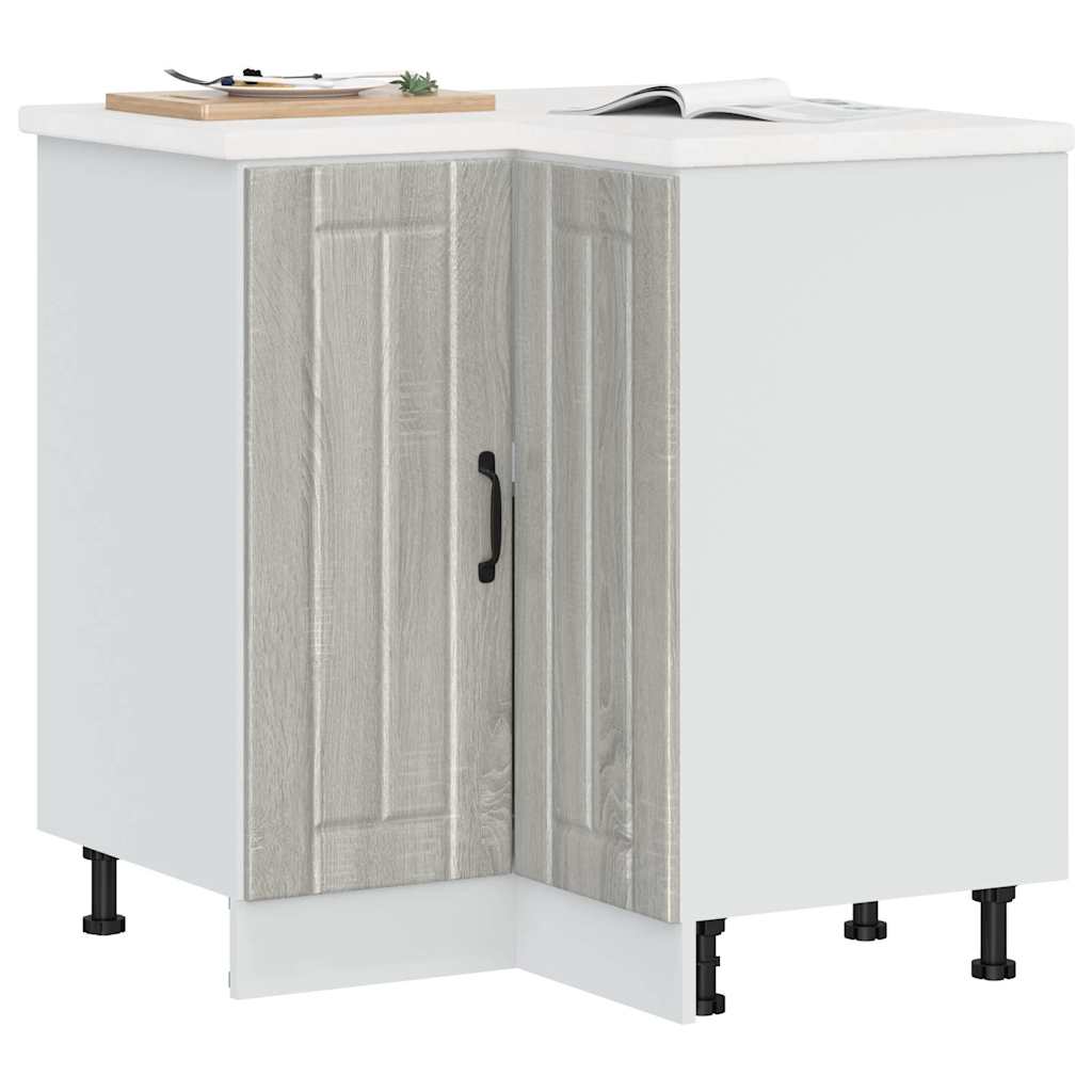 Küchen-Eckunterschrank Lucca Grau Sonoma Holzwerkstoff
