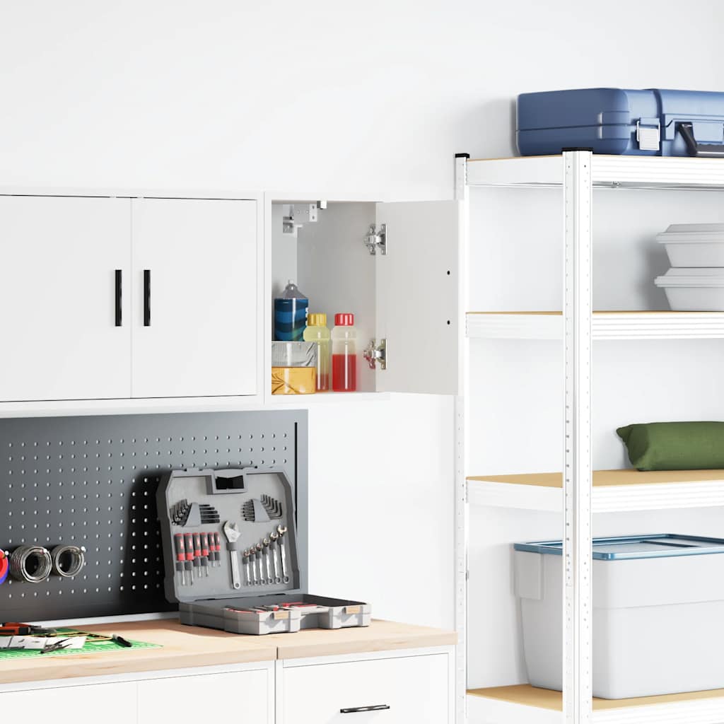 Garagen-Wandschrank Weiß Holzwerkstoff Garagen-Wandschrank Weiß Holzwerkstoff