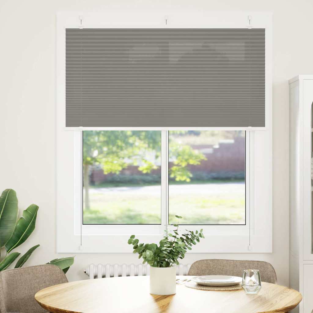 Plissee Anthrazit 115x100 cm Stoffbreite 114,4 cm Polyester
