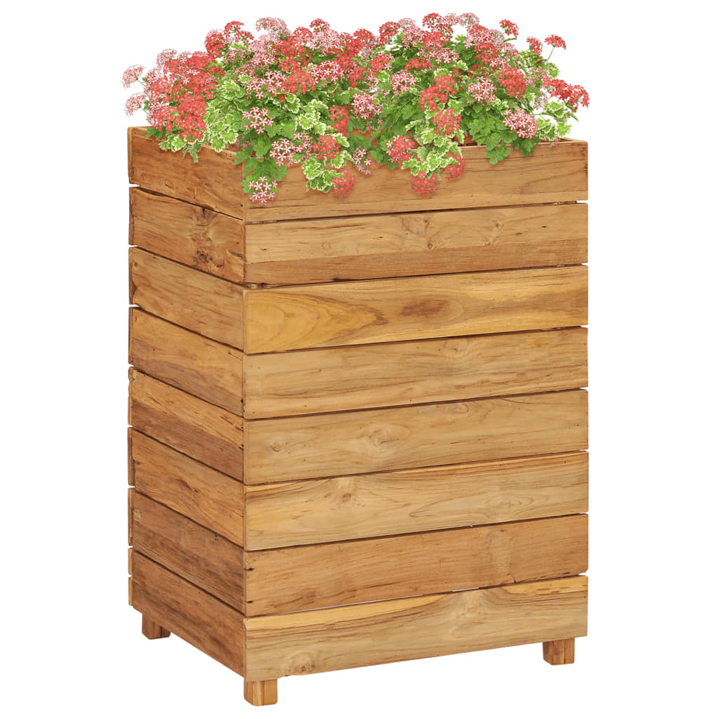 Hochbeet 50x40x72 cm Teak Altholz und Stahl Hochbeet 50x40x72 cm Teak Altholz und Stahl