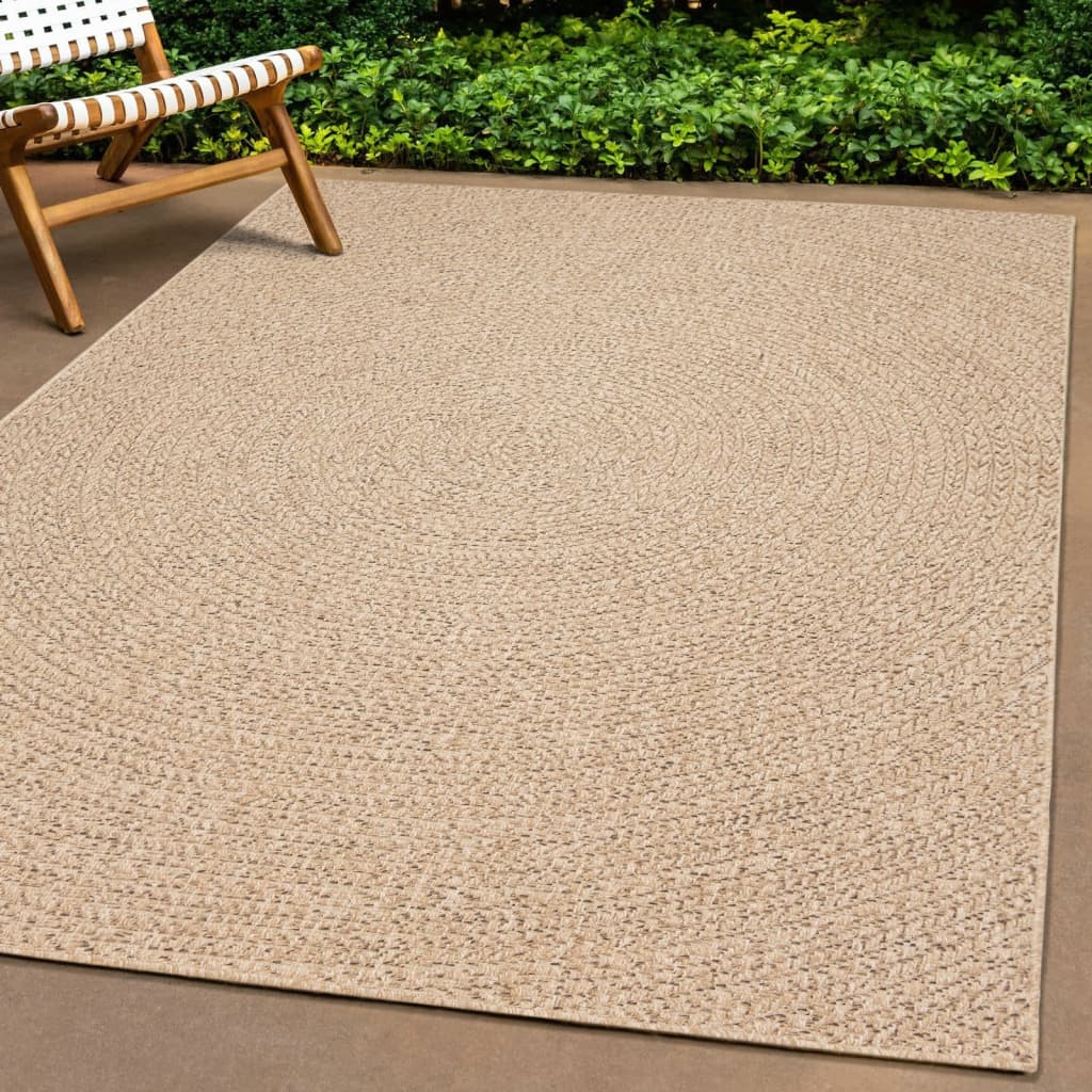 Teppich 140x200 cm Jute-Optik Innen und Außen