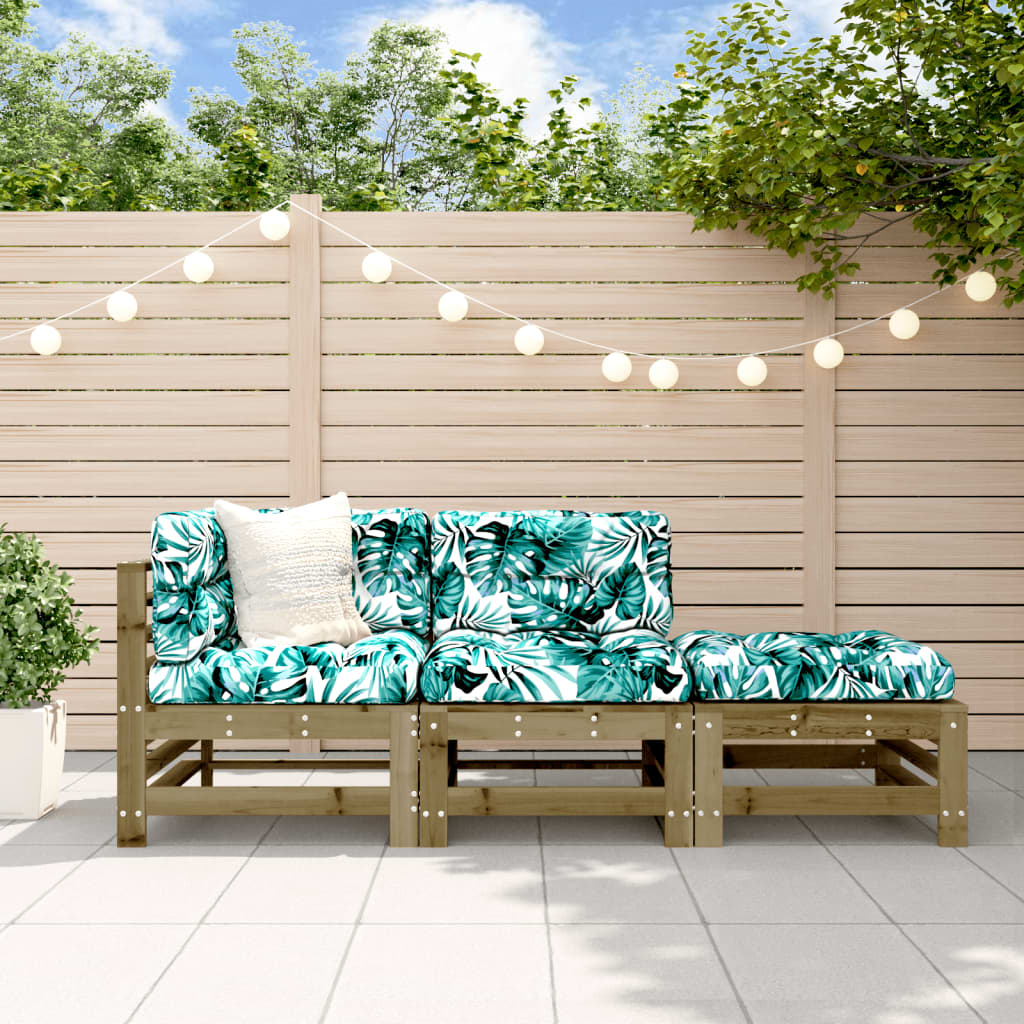 3-tlg. Garten-Lounge-Set Kiefernholz Imprägniert 3-tlg. Garten-Lounge-Set Kiefernholz Imprägniert