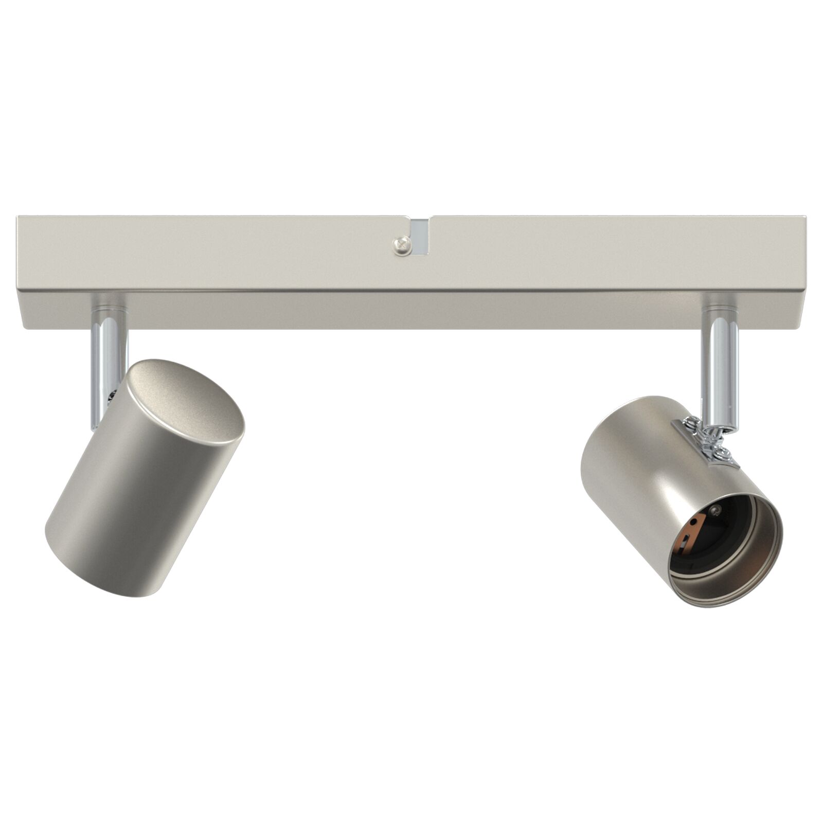 Deckenstrahler 2 Wege verstellbar gebürsteter Nickel E27