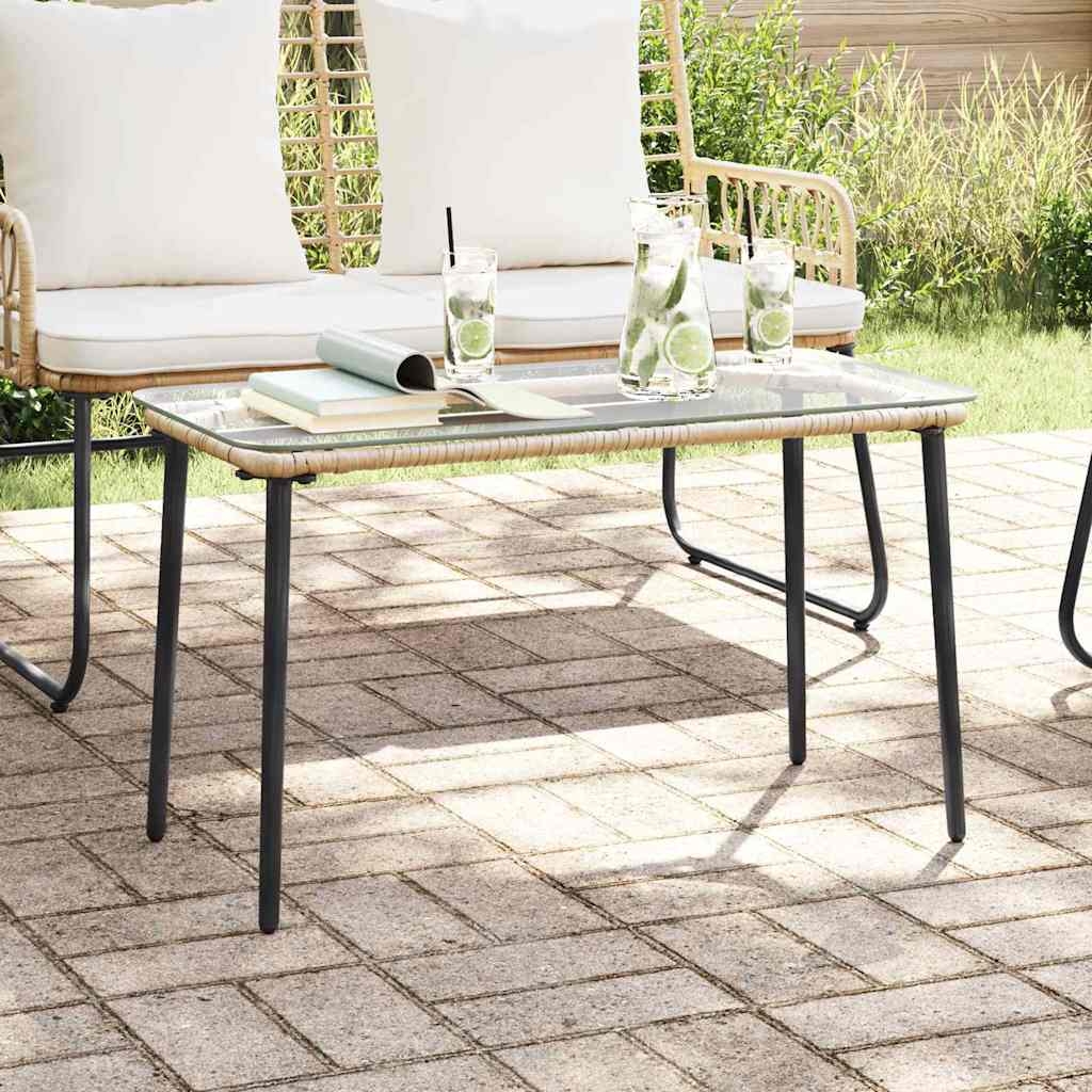 Gartentisch Natürlich 80 x 40 x 45 cm Poly Rattan