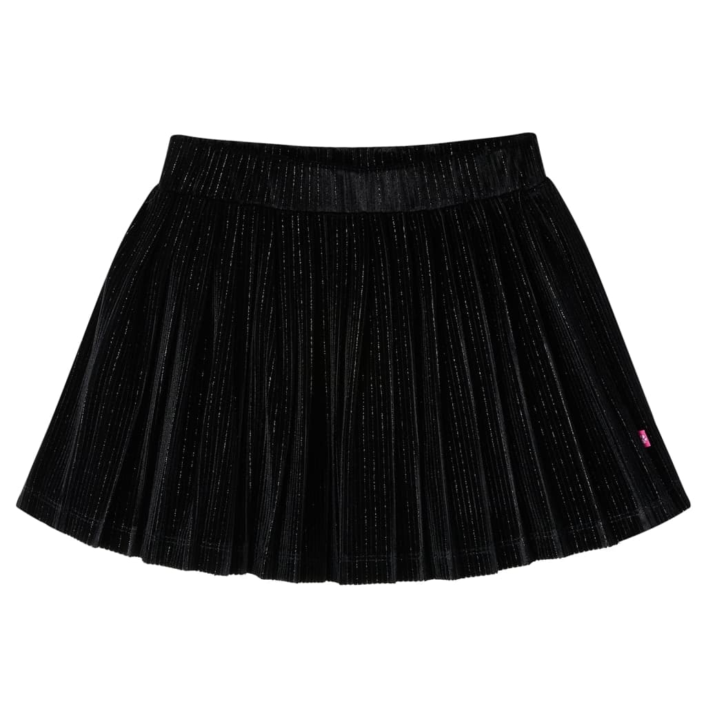 Kinder-Faltenrock mit Lurex Schwarz 128 Kinder-Faltenrock mit Lurex Schwarz 128