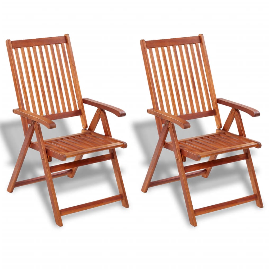 Gartenstühle 2 Stk. Klappbar Akazie Massivholz Braun Gartenstühle 2 Stk. Klappbar Akazie Massivholz Braun