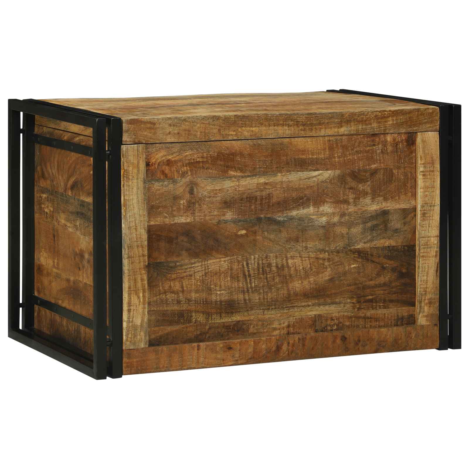 Aufbewahrungsbox 80x50x50 cm solides Grobholz Mango