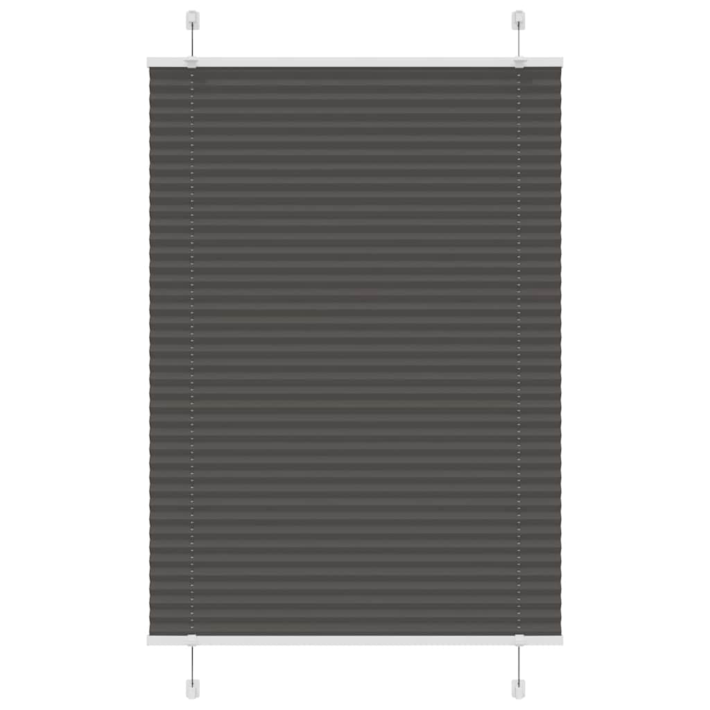 Plissee Schwarz 95x100 cm Stoffbreite 94,4 cm Polyester