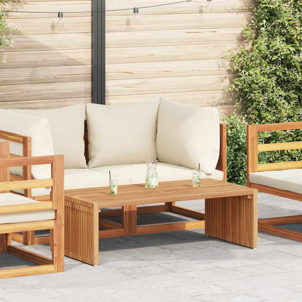 Gartenseit Tisch 110x55x35.5 cm Massivholz Teak
