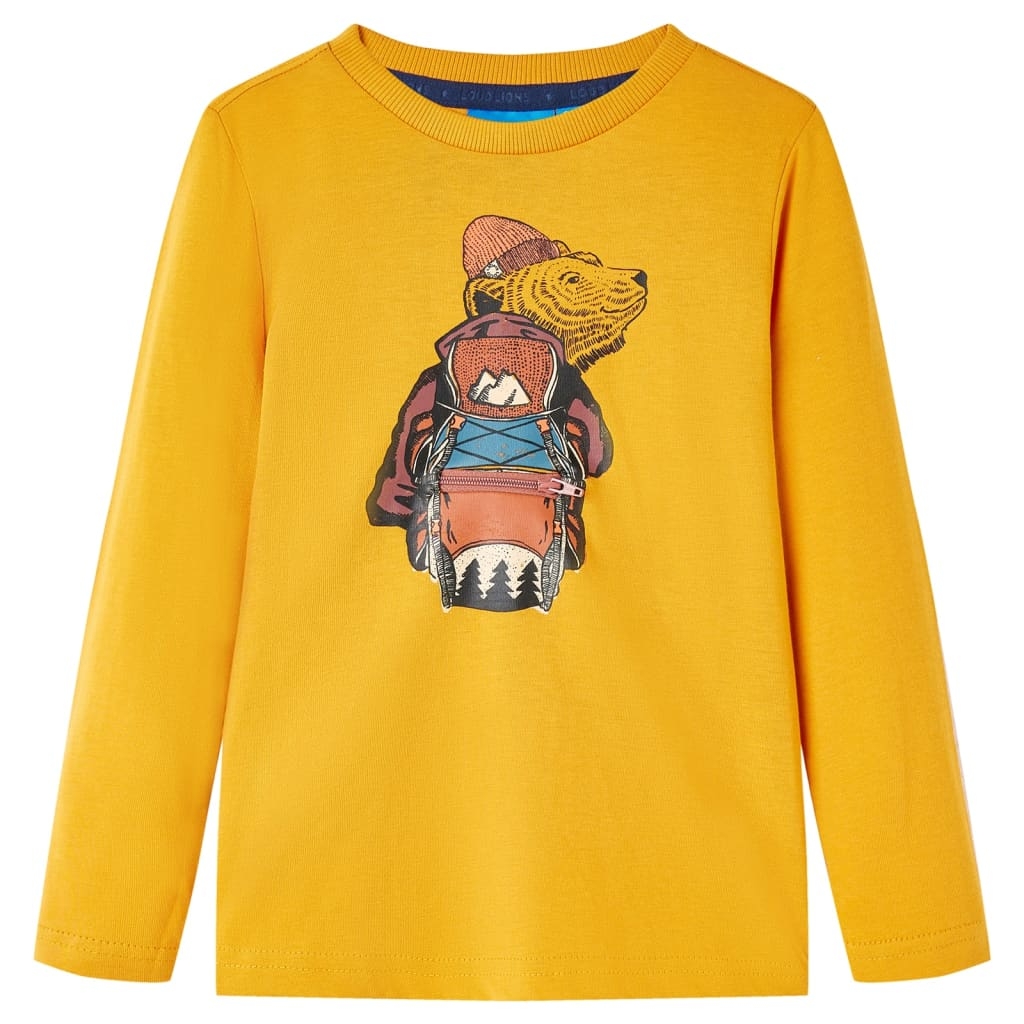 Kinder-Langarmshirt Ocker 92 Kinder-Langarmshirt Ocker 92