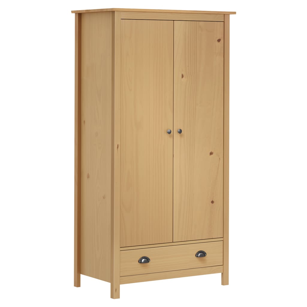 Kleiderschrank mit 2 Türen Hill 89x50x170 cm Massivholz Kiefer