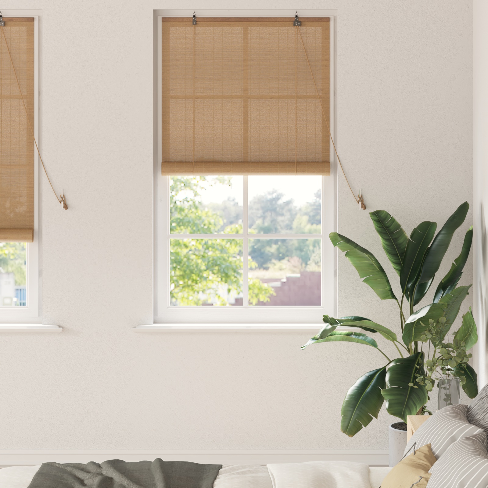 Fensterjalousien und -schattierungen Hellbraun 90 x 220 cm