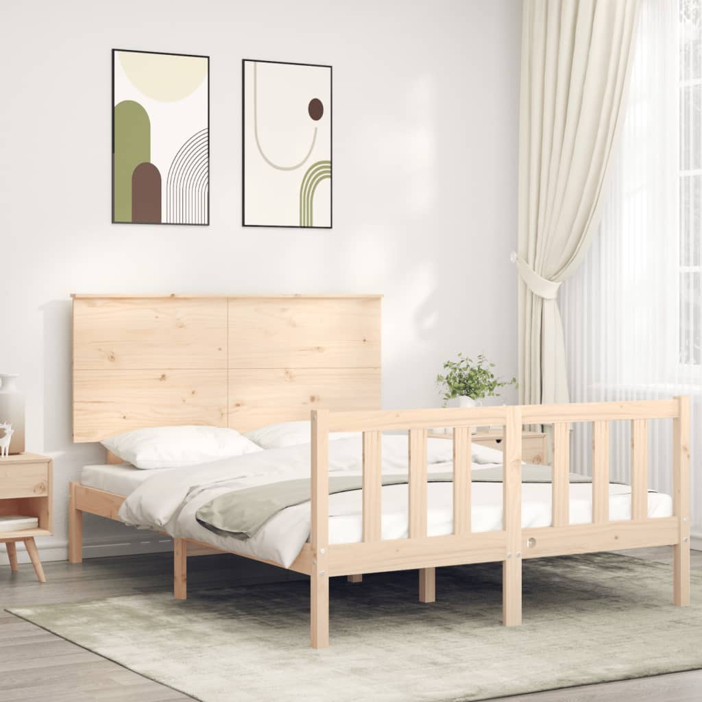 Massivholzbett ohne Matratze 140x190 cm Kiefernholz