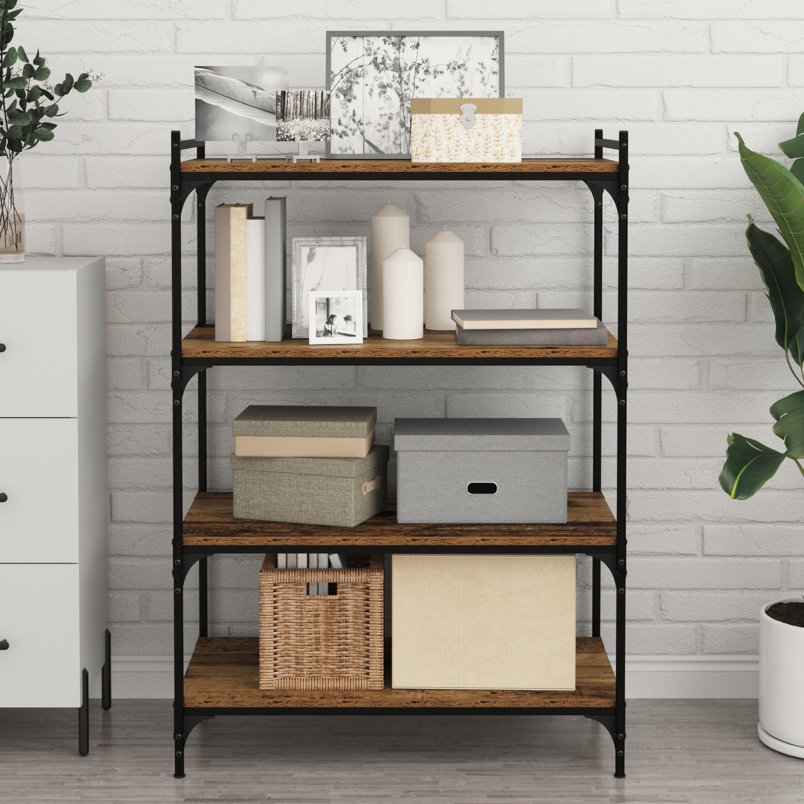 Bücherregalbrett 4 pcs Braun 100 x 40 x 1.5cm Spanplatte