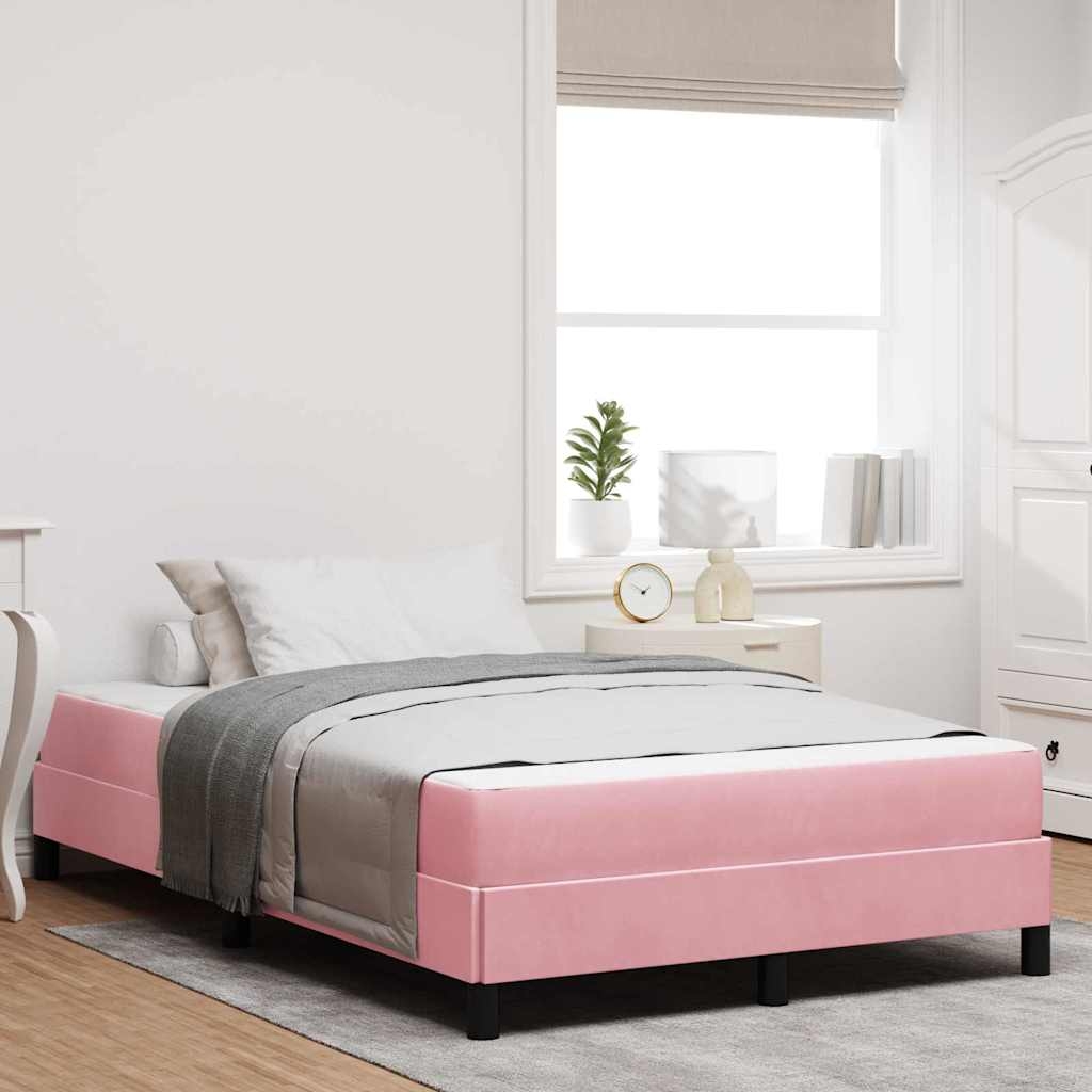 Boxspringbett mit Matratze Rosa 120 x 200 cm Samt