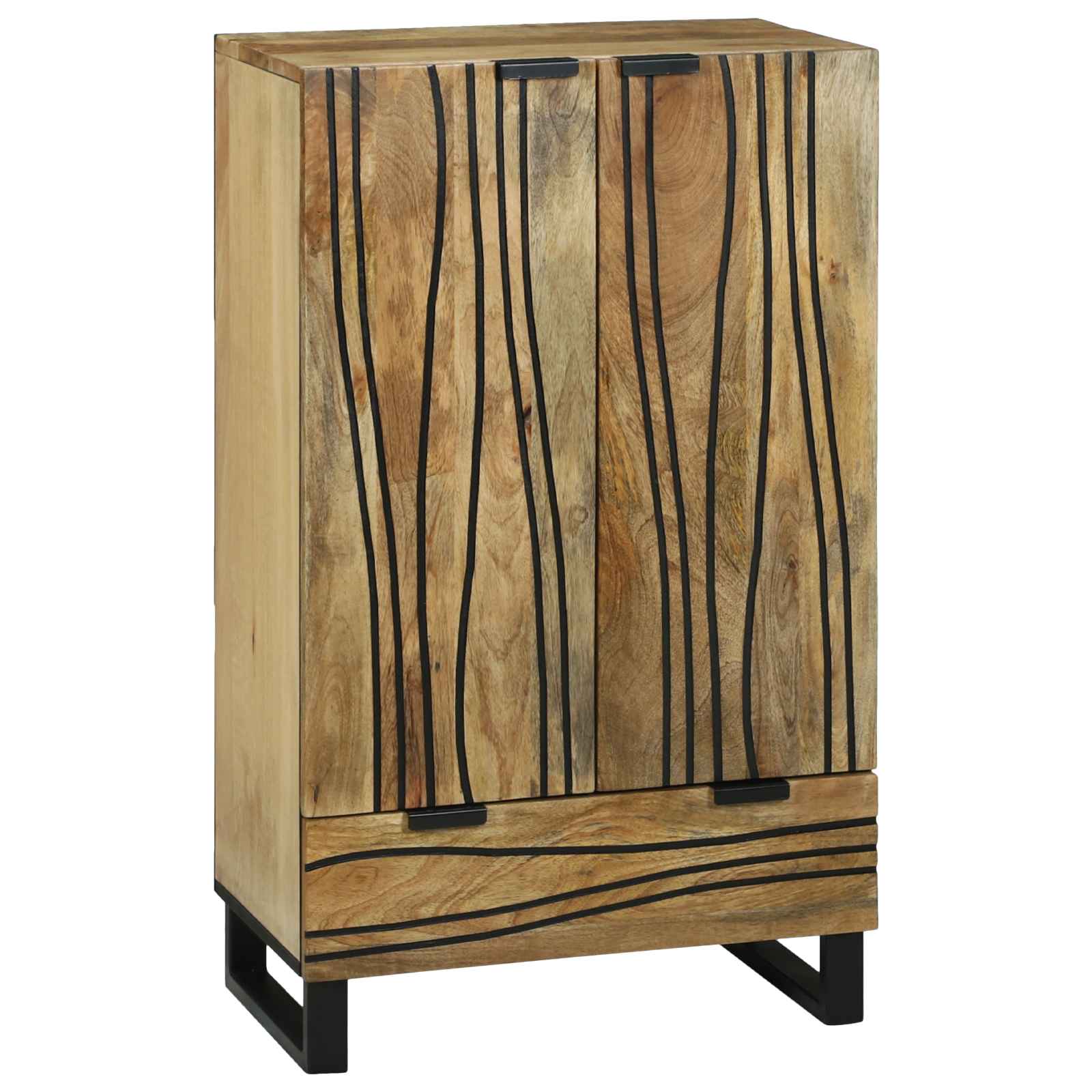 Highboard 60x33.5x100 cm Massivholz Mango