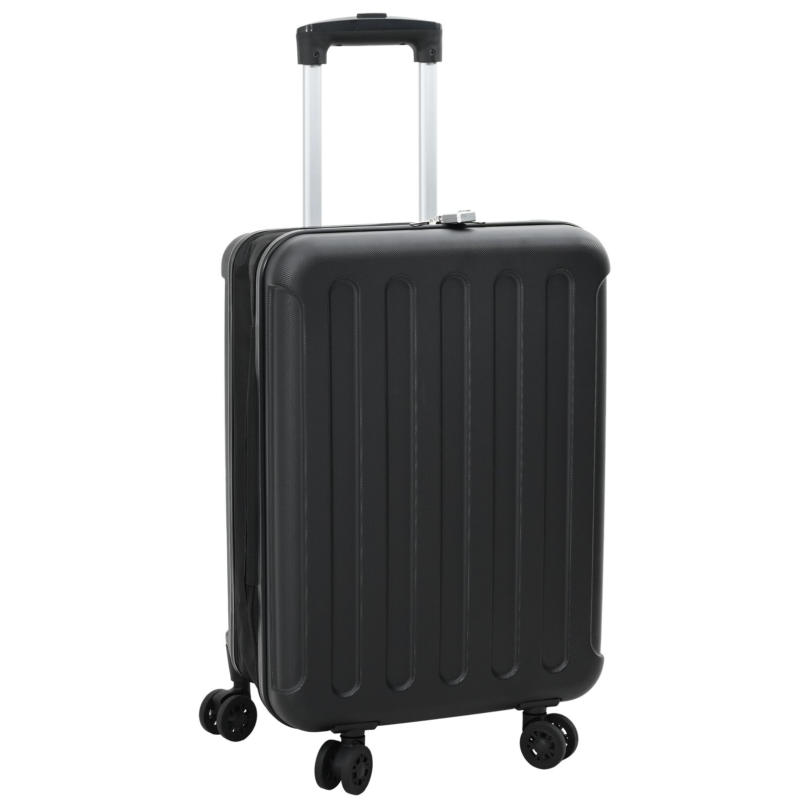 Faltbarer Koffer Hartschale 24'Schwarz 43x27x66 cm ABS