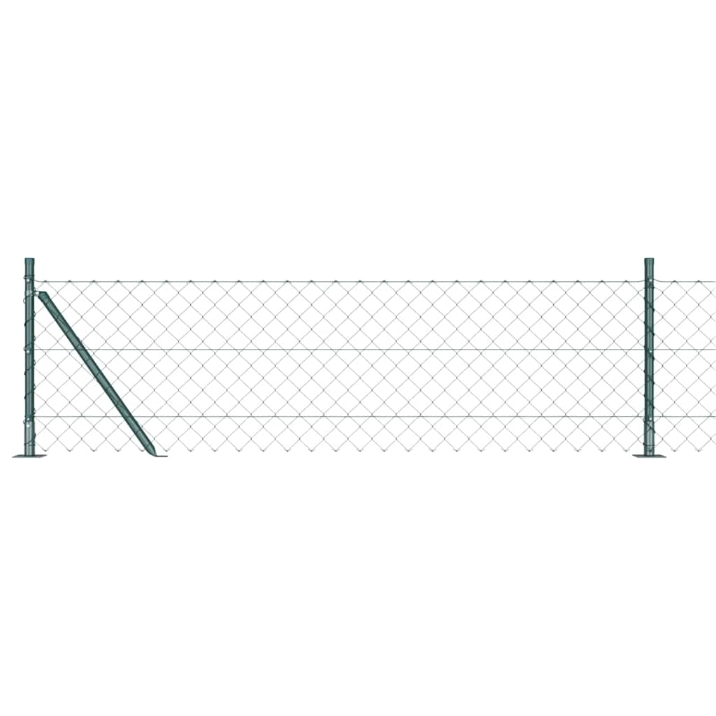 Zaunpfostenset Silber 10 m x 0.4 m Verzinkter Stahl