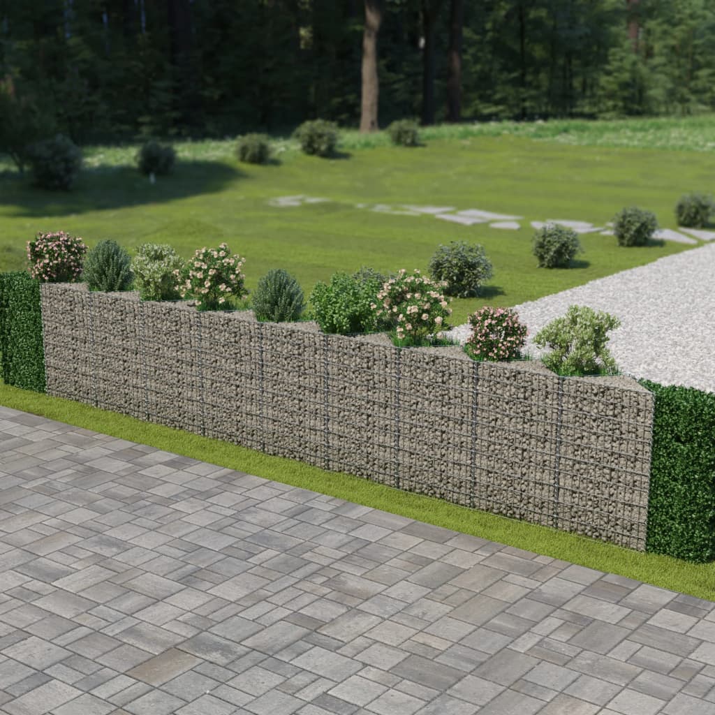 Gabionenwand Verzinkter Stahl 630×30×100 cm Gabionenwand Verzinkter Stahl 630×30×100 cm