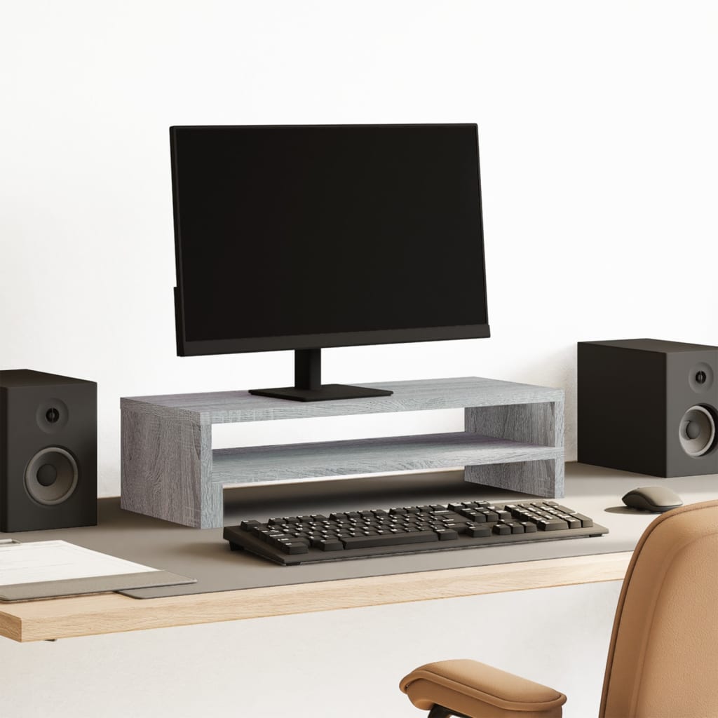 Monitorständer Grau Sonoma 54x22x15 cm Holzwerkstoff Monitorständer Grau Sonoma 54x22x15 cm Holzwerkstoff
