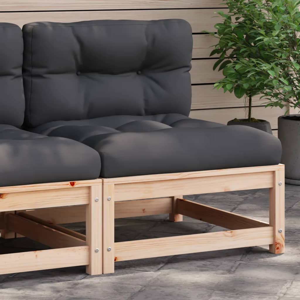 Gartensofa ohne Armlehnen mit Kissen Massivholz Kiefer Gartensofa ohne Armlehnen mit Kissen Massivholz Kiefer