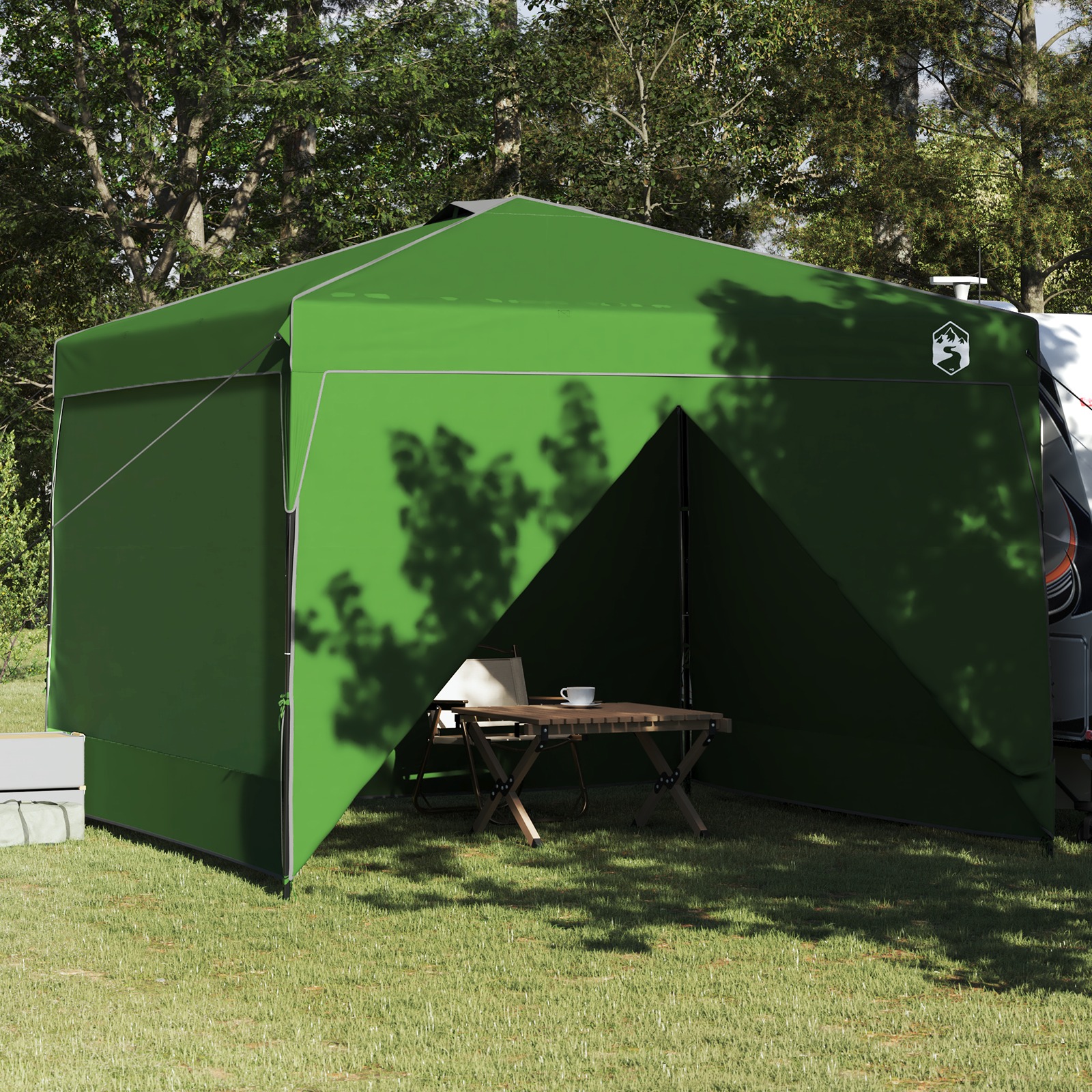 Pavillon-Zelt Grün 300 x 300 x 227 / 236 / 245 cm Oxford Stoff