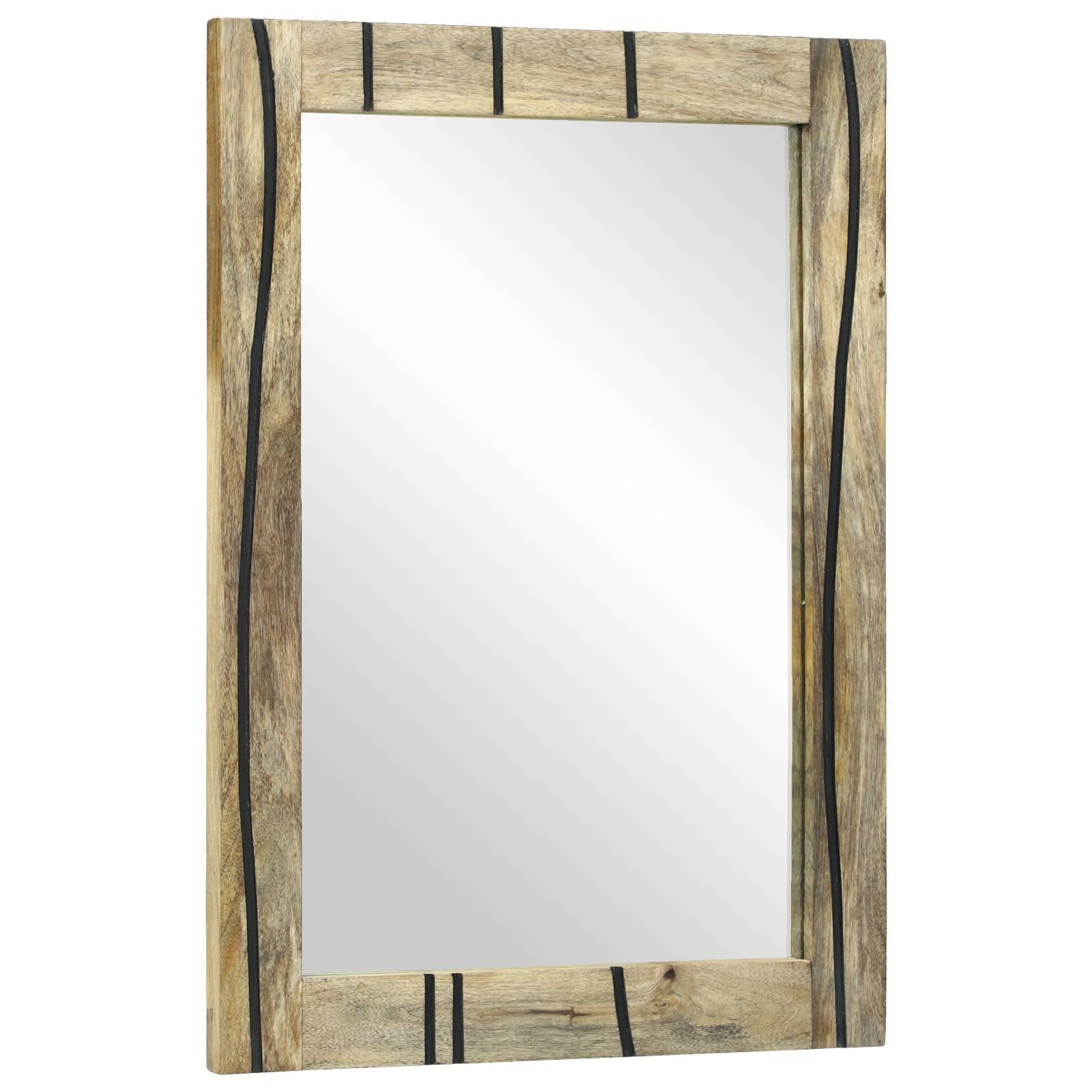 Badezimmerspiegel 50x70x30 cm Massivholz Mango