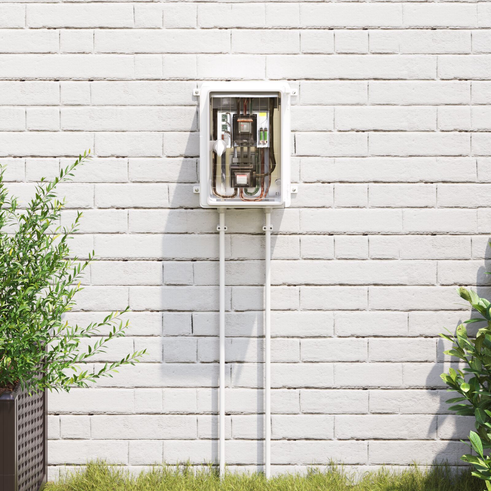 Steuerungsschrank IP65 Wasserdicht Grau 21x13x28 cm ABS Kunststoff