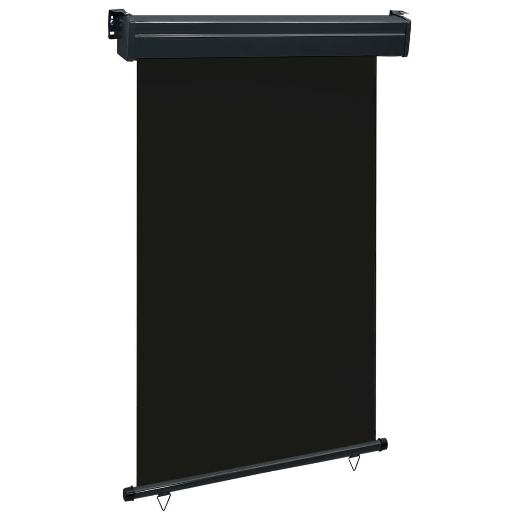 Balkon-Seitenmarkise 125x250 cm Schwarz