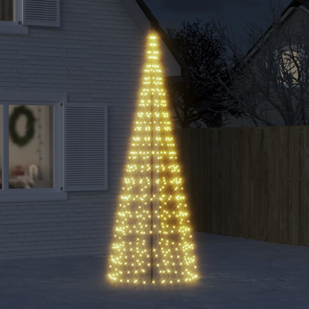 LED-Weihnachtsbaum für Fahnenmast 550 LEDs Warmweiß 300 cm