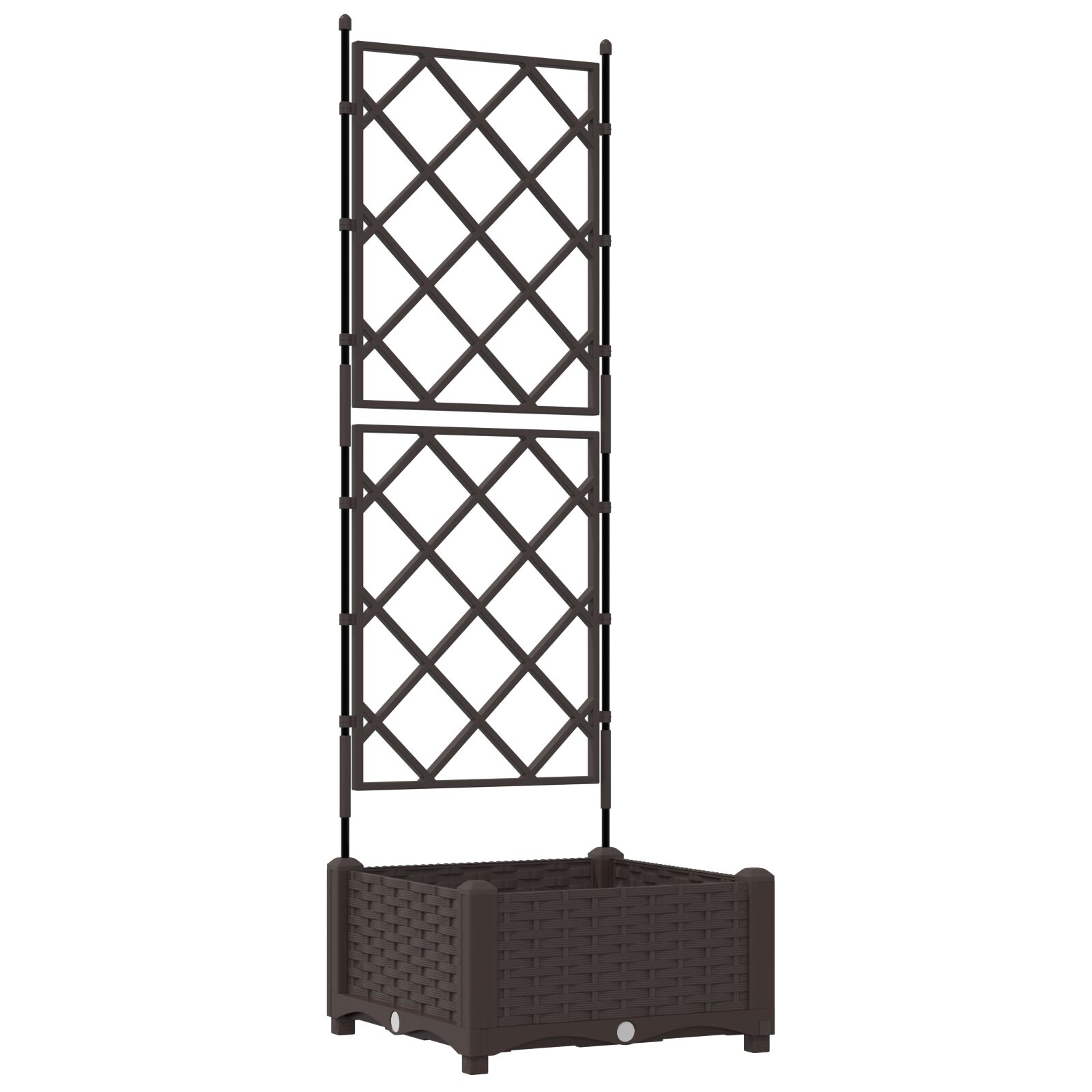 Gartenpflanzer mit Spalier Braun 40x40x125,5 cm